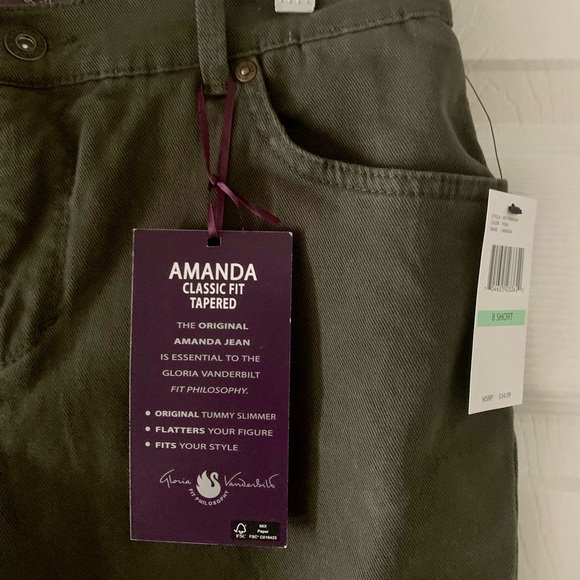 Gloria Vanderbit Woman Jeans Amanda
Classic Fit Tapered Dark Blue & Fern Size 8 - Picture 7 of 8